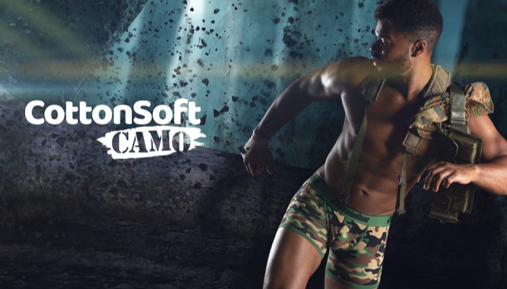 Boxerky AussieBum CottonSoft 2.0 Camo Green5 - kópia_729px